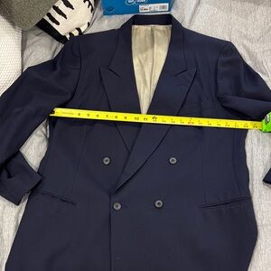 Men's Valentino Navy Double-Breasted Suit -